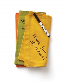 Fabric Marker Message Napkins